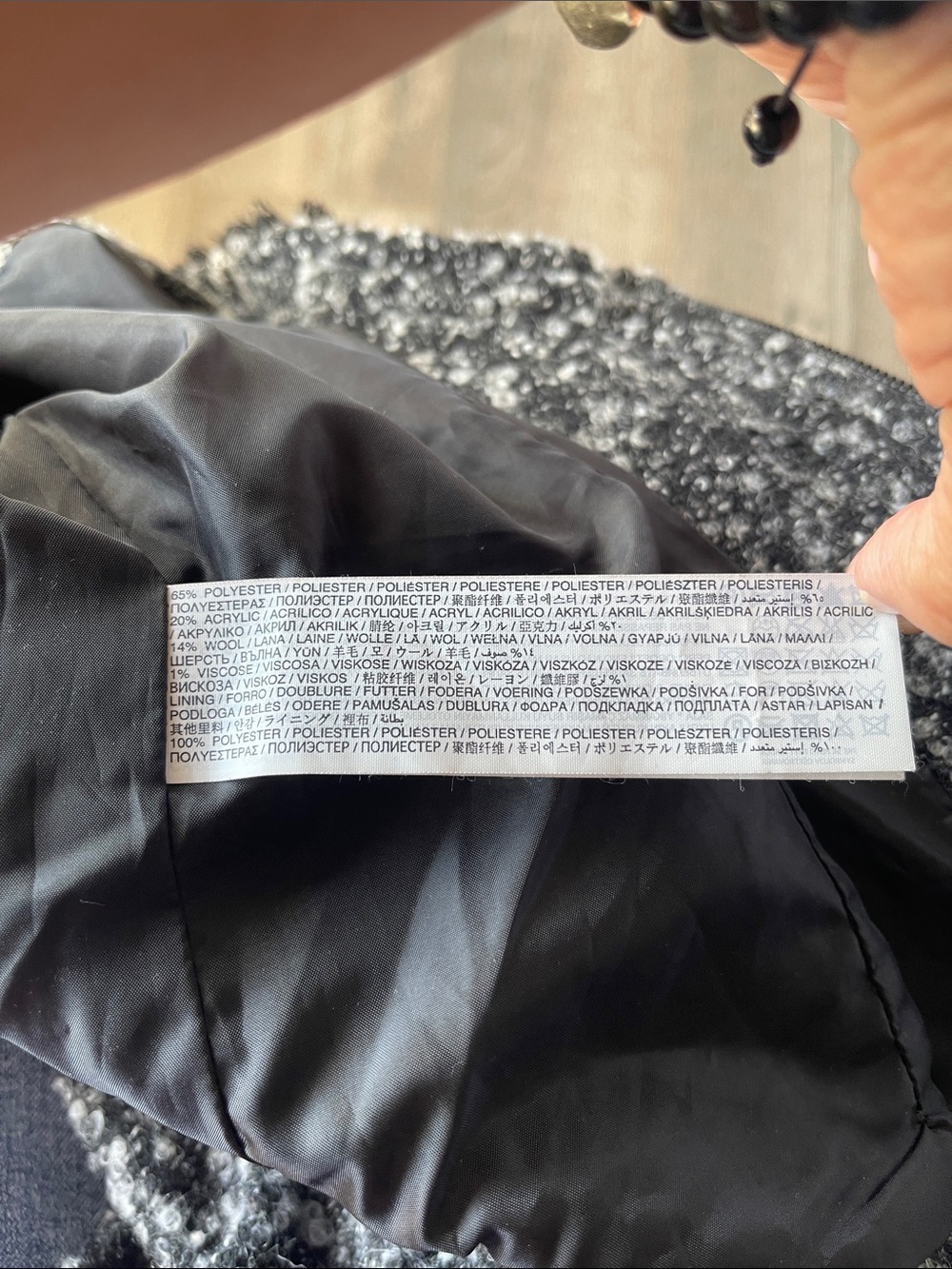 Mango Black and White Tweed Cropped Jacket - Picture 11 of 11